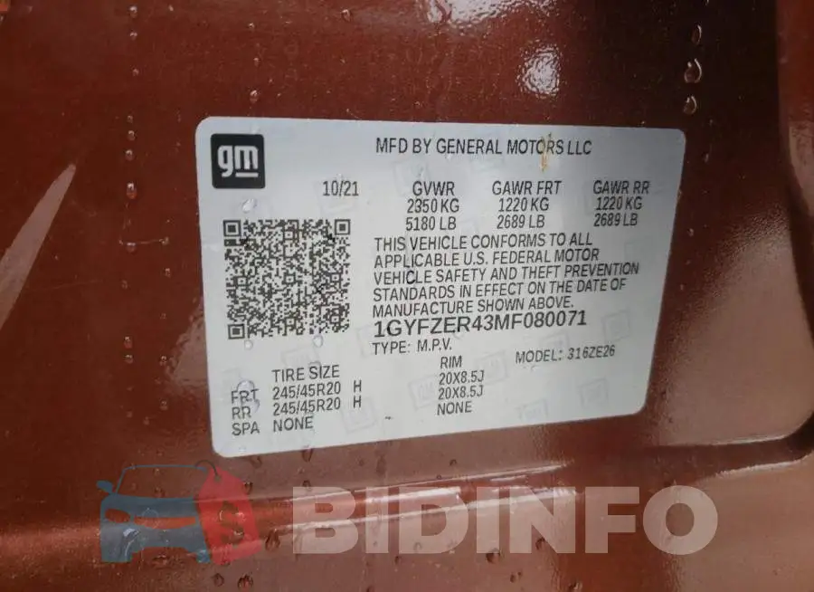 1GYFZER43MF080071 Photo# 10