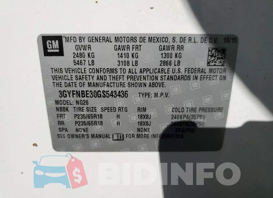 3GYFNBE30GS543436 Photo# 10