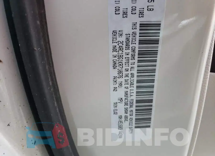 2C4RC1BG1KR710676 Photo# 10