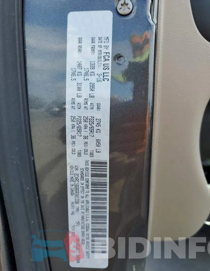 2C4RC1BG8GR301338 Photo# 10