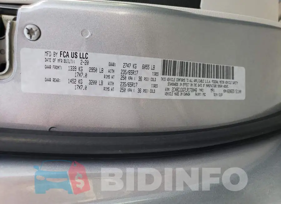 2C4RC1DG7LR172046 Photo# 10
