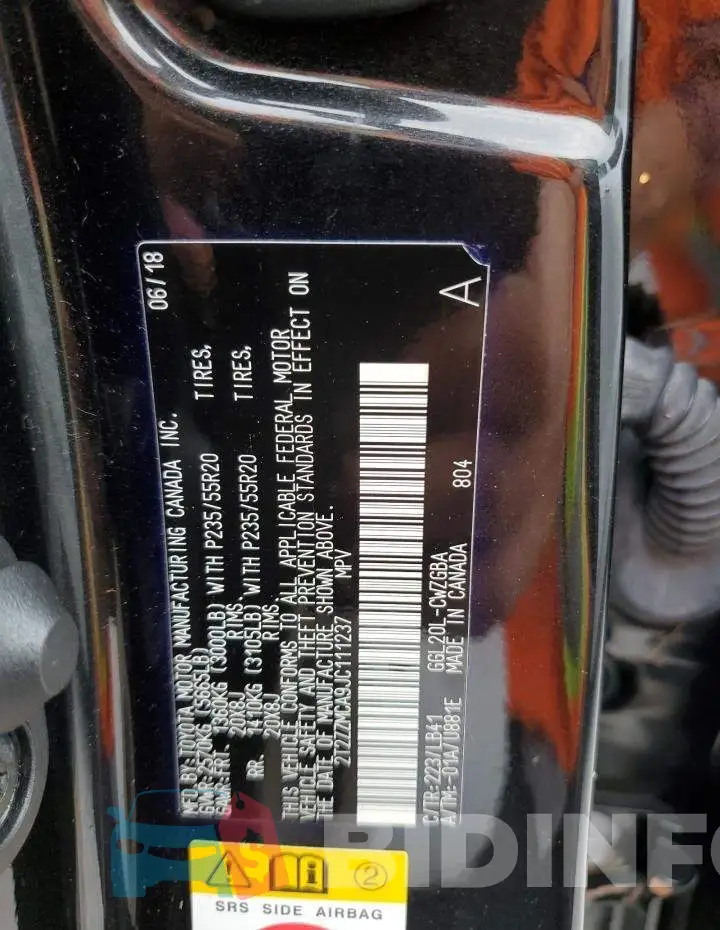 2T2ZZMCA9JC111237 Photo# 10