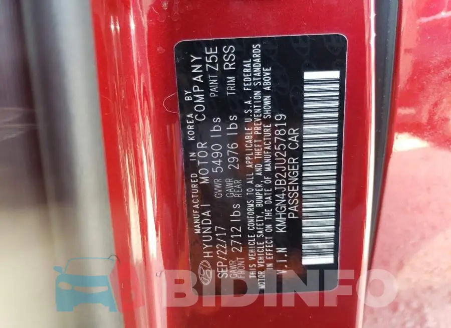 KMHGN4JB2JU257819 Photo# 12