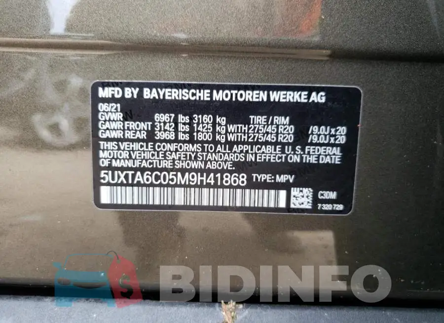 5UXTA6C05M9H41868 Photo# 10