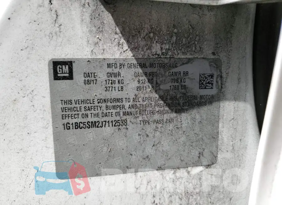 1G1BC5SM2J7112538 Photo# 10