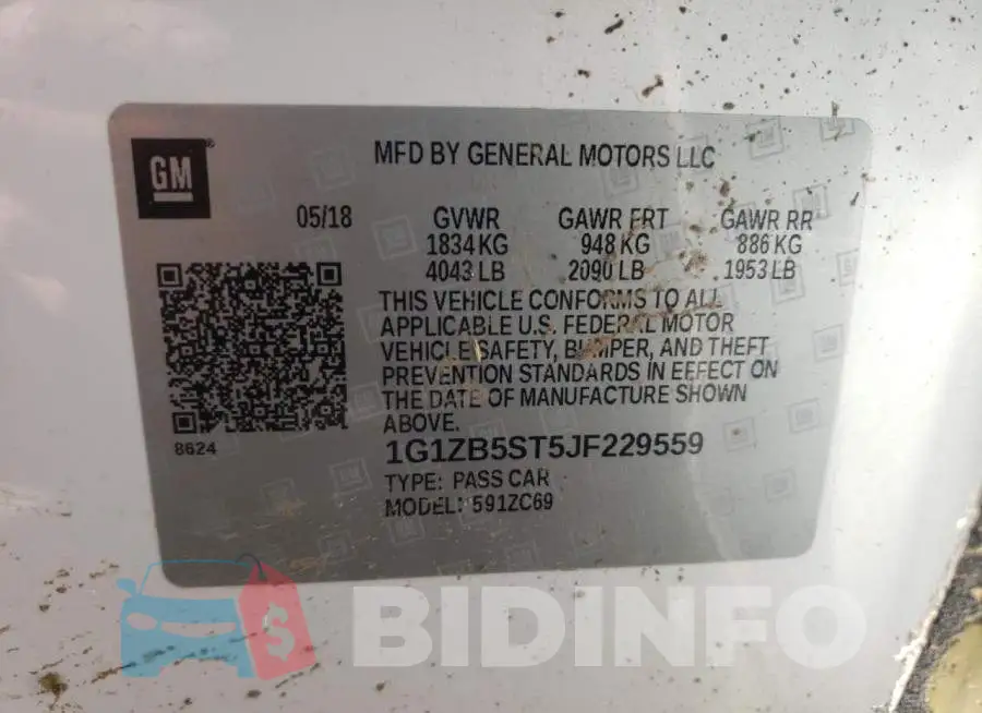 1G1ZB5ST5JF229559 Photo# 10