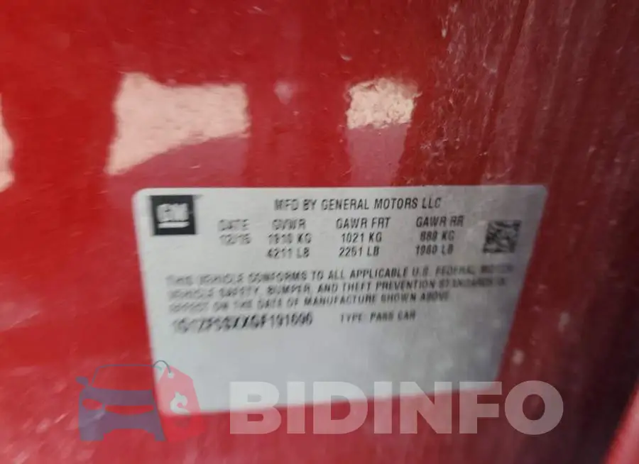 1G1ZF5SXXGF191696 Photo# 10