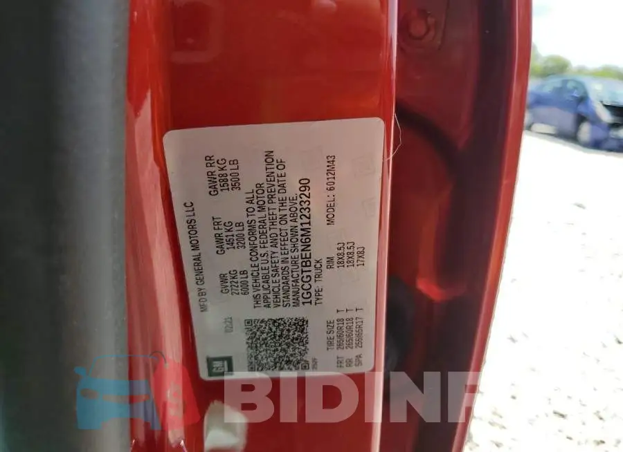 1GCGTBEN6M1233290 Photo# 10