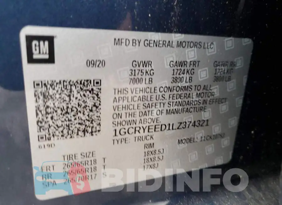 1GCRYEED1LZ374321 Photo# 10