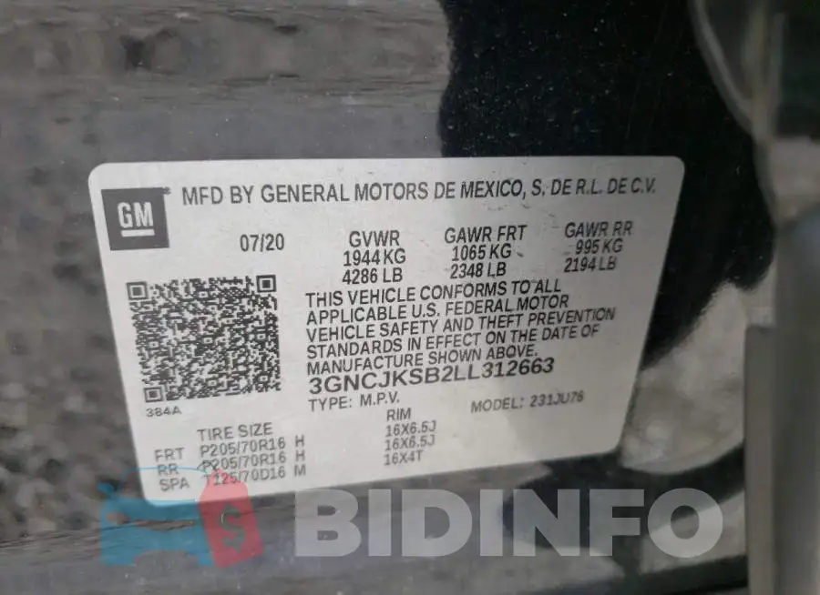 3GNCJKSB2LL312663 Photo# 10