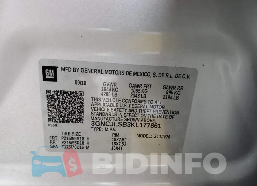 3GNCJLSB3KL177861 Photo# 10
