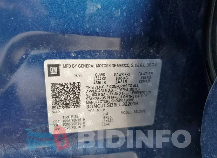 3GNCJLSB6LL322019 Photo# 10
