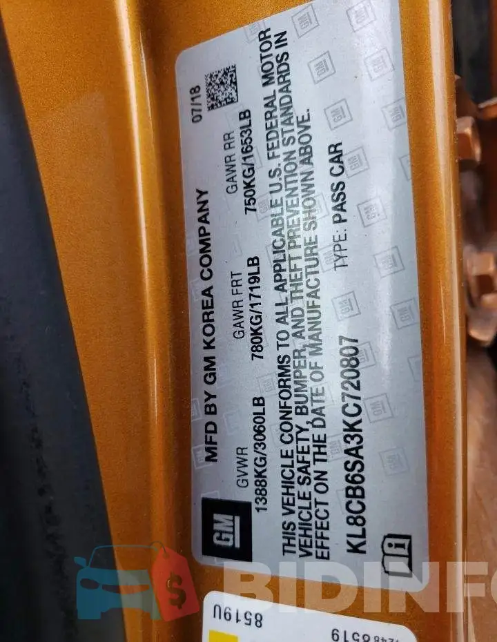 KL8CB6SA3KC720807 Photo# 10
