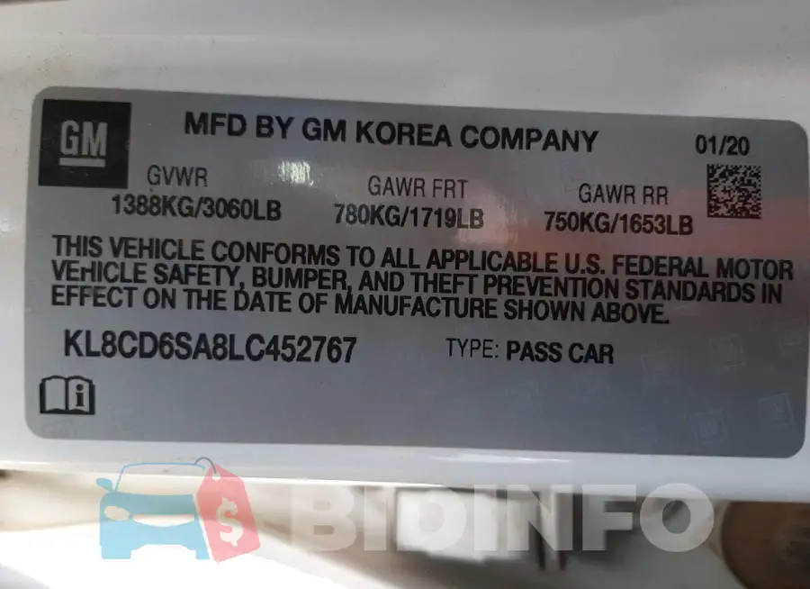 KL8CD6SA8LC452767 Photo# 10