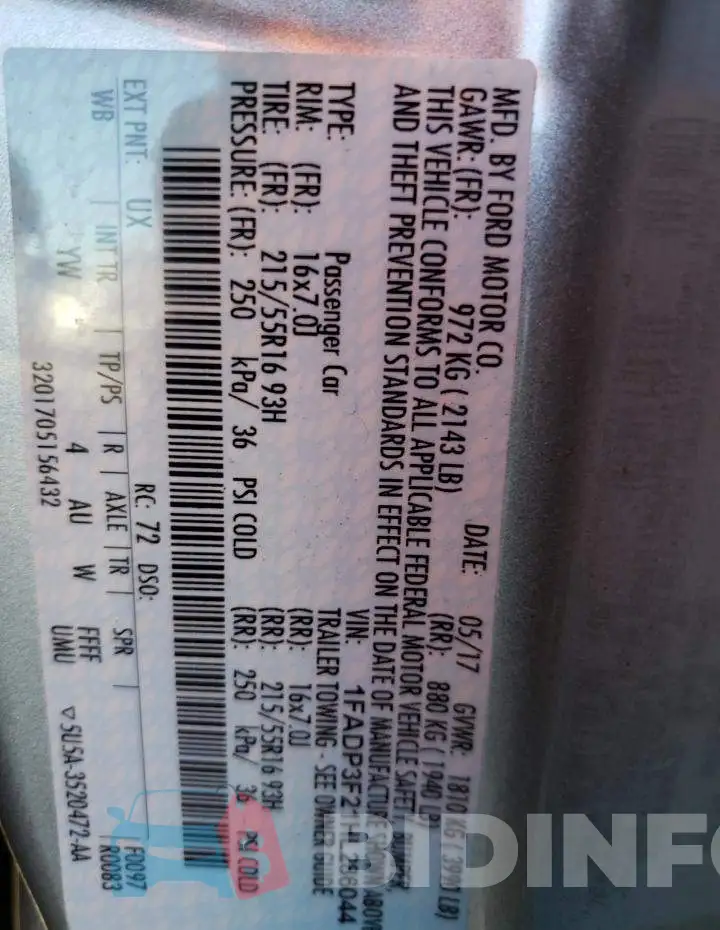 1FADP3F21HL286044 Photo# 12