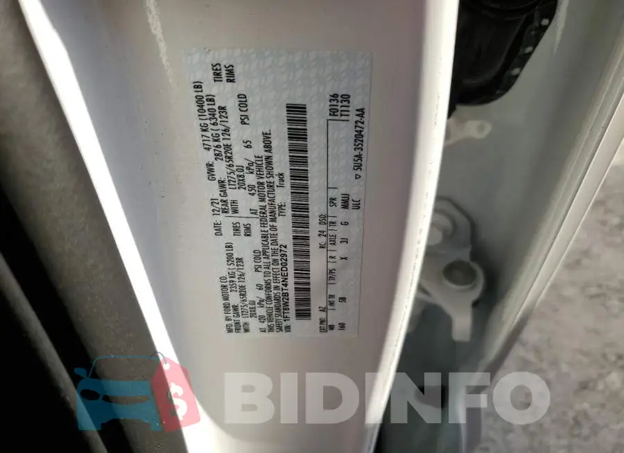 1FT8W2BT4NED02972 Photo# 10