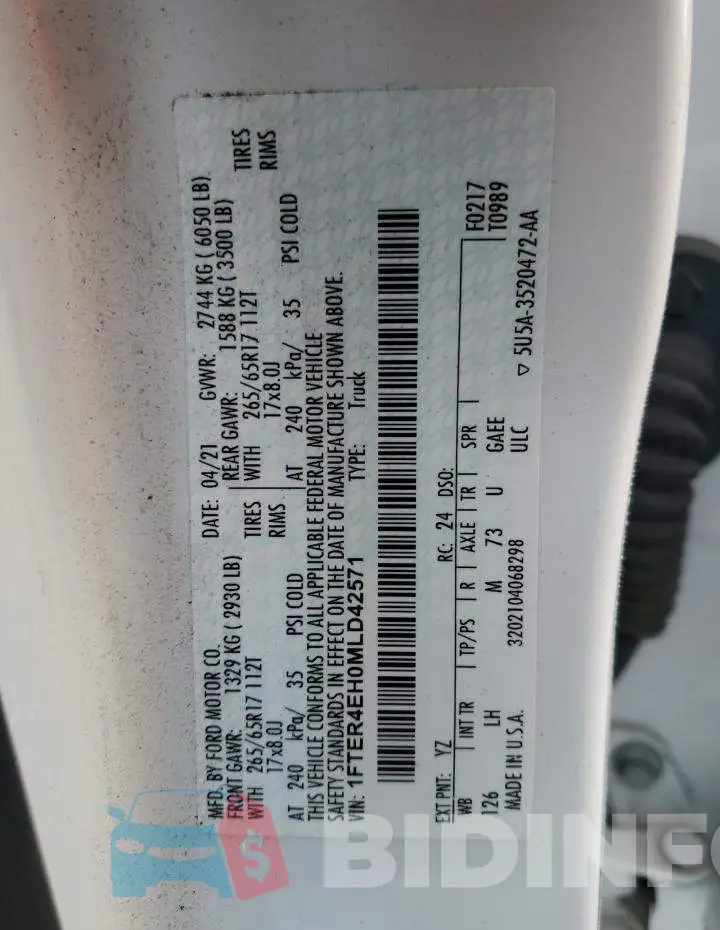 1FTER4EH0MLD42571 Photo# 10