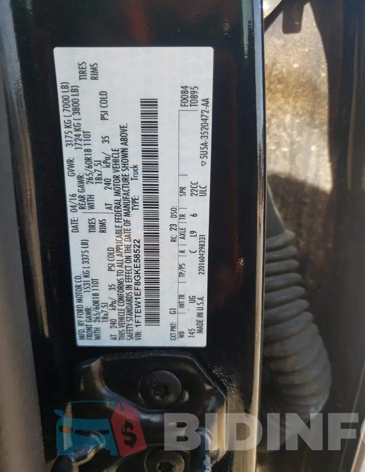 1FTEW1EF8GKE58522 Photo# 10