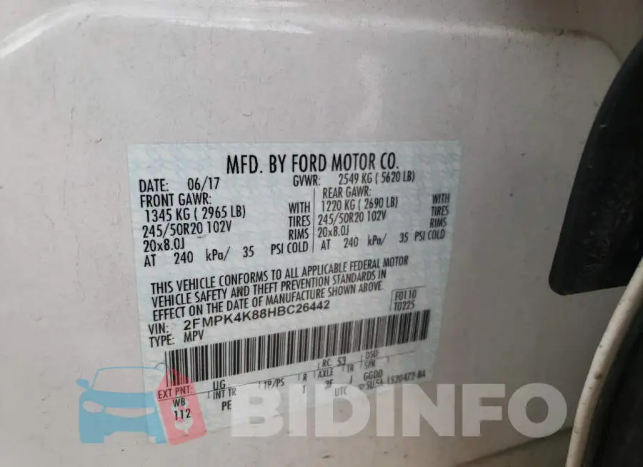 2FMPK4K88HBC26442 Photo# 10