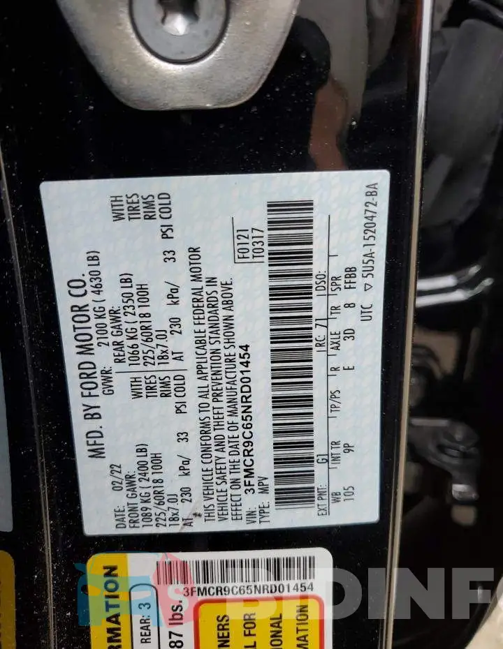 3FMCR9C65NRD01454 Photo# 10