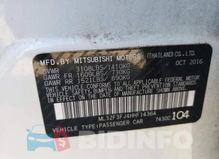 ML32F3FJ4HHF14364 Photo# 10