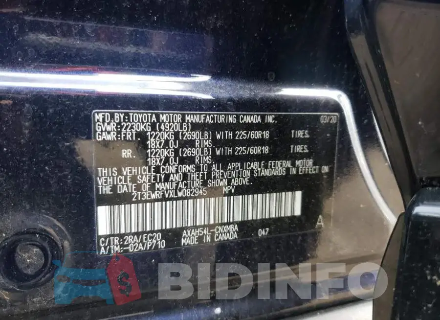 2T3EWRFVXLW082945 Photo# 10