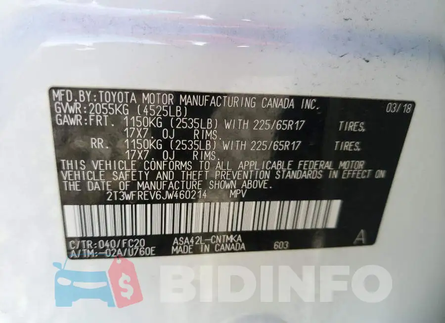 2T3WFREV6JW460214 Photo# 10