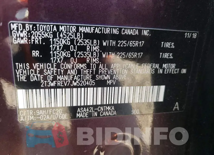 2T3WFREV7JW520405 Photo# 10
