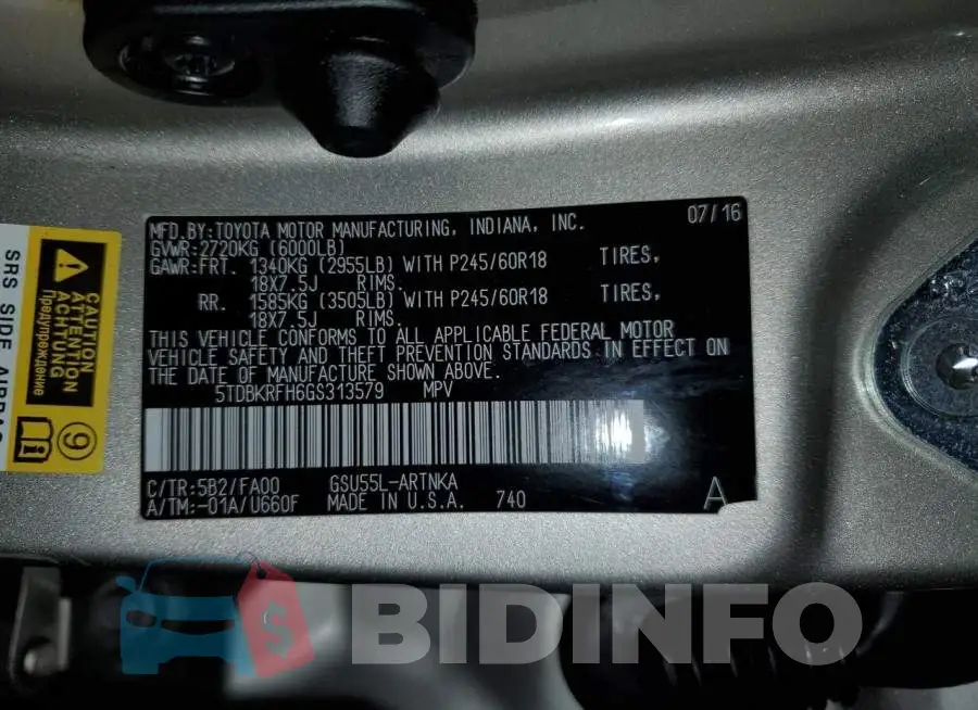 5TDBKRFH6GS313579 Photo# 10