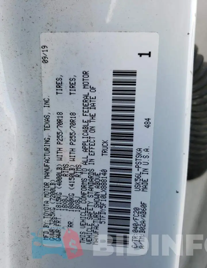 5TFDY5F10LX888140 Photo# 12