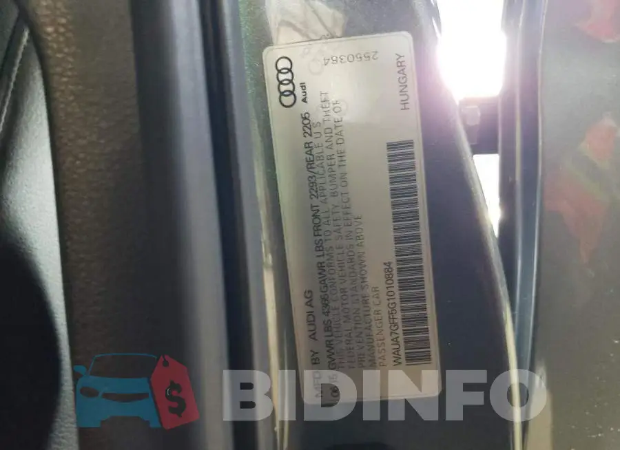 WAUA7GFF5G1010884 Photo# 10