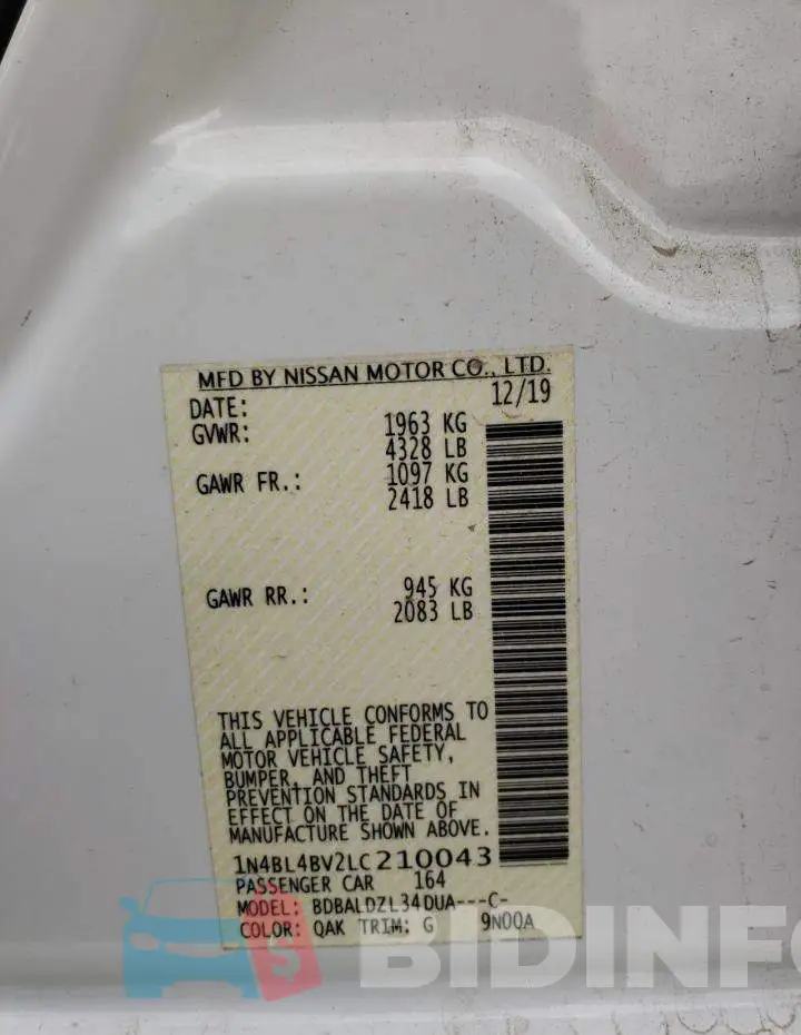 1N4BL4BV2LC210043 Photo# 10