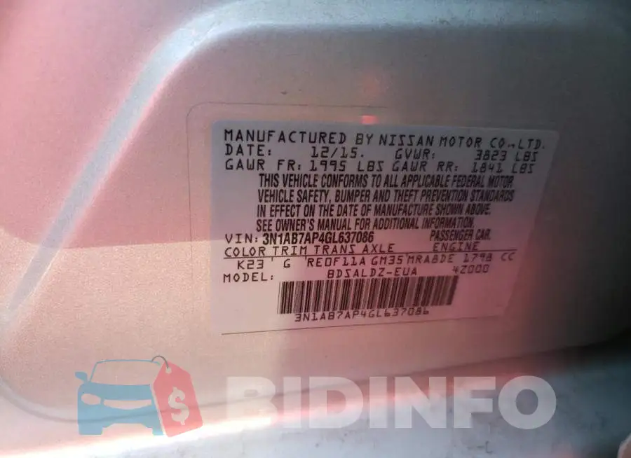 3N1AB7AP4GL637086 Photo# 10