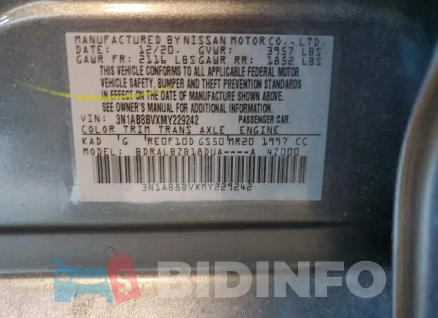 3N1AB8BVXMY229242 Photo# 10