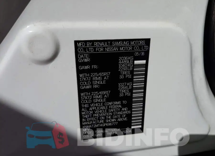 KNMAT2MT4GP696777 Photo# 10