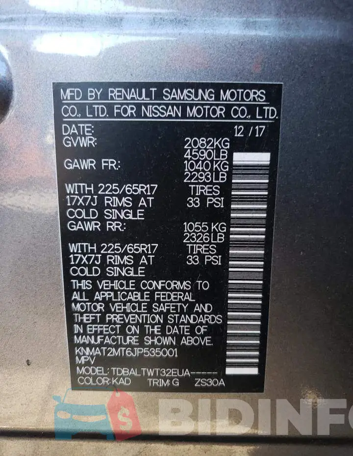 KNMAT2MT6JP535001 Photo# 10