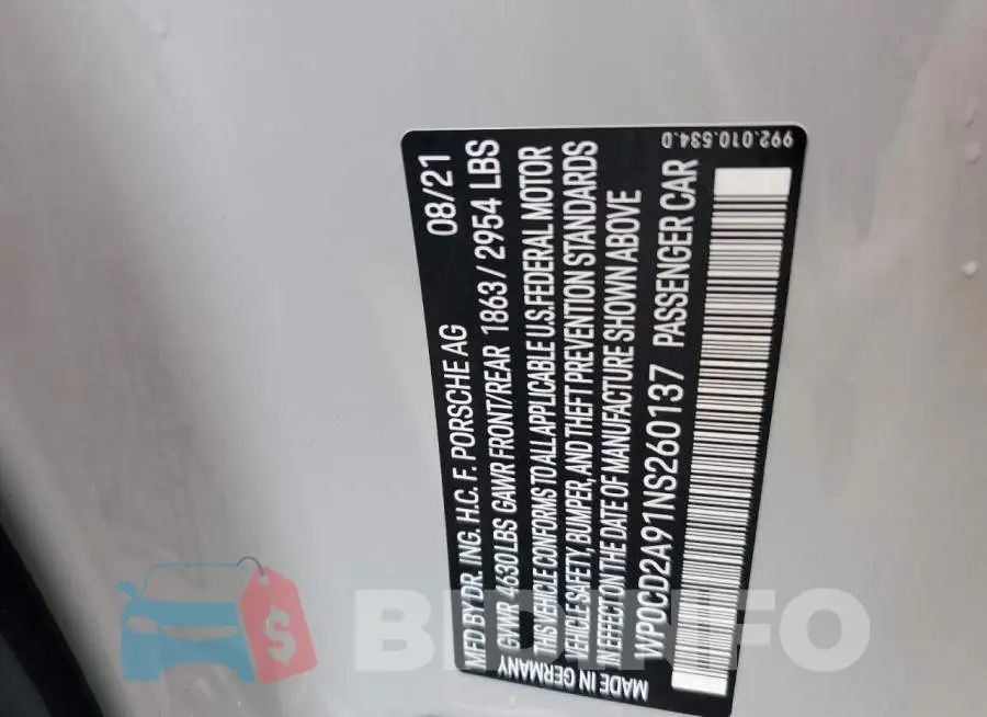 WP0CD2A91NS260137 Photo# 10