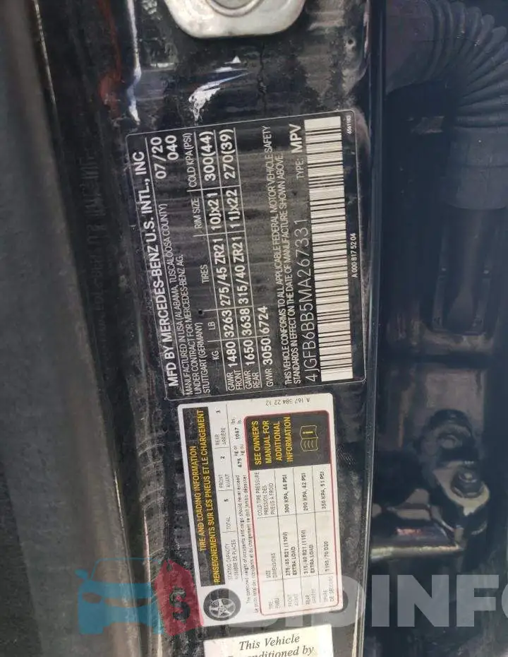 4JGFB6BB5MA267331 Photo# 10