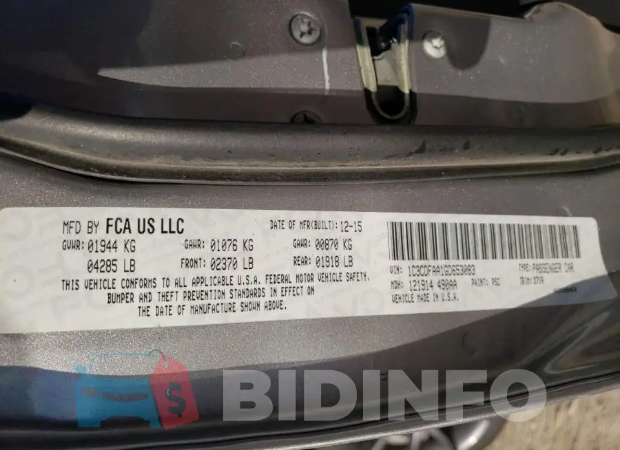 1C3CDFAA1GD653083 Photo# 10