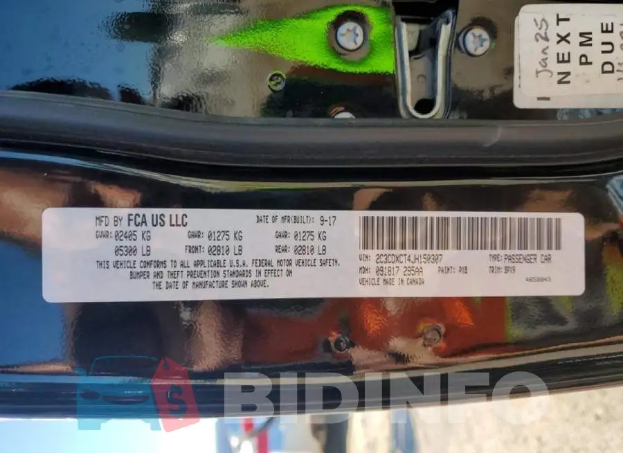 2C3CDXCT4JH150307 Photo# 10