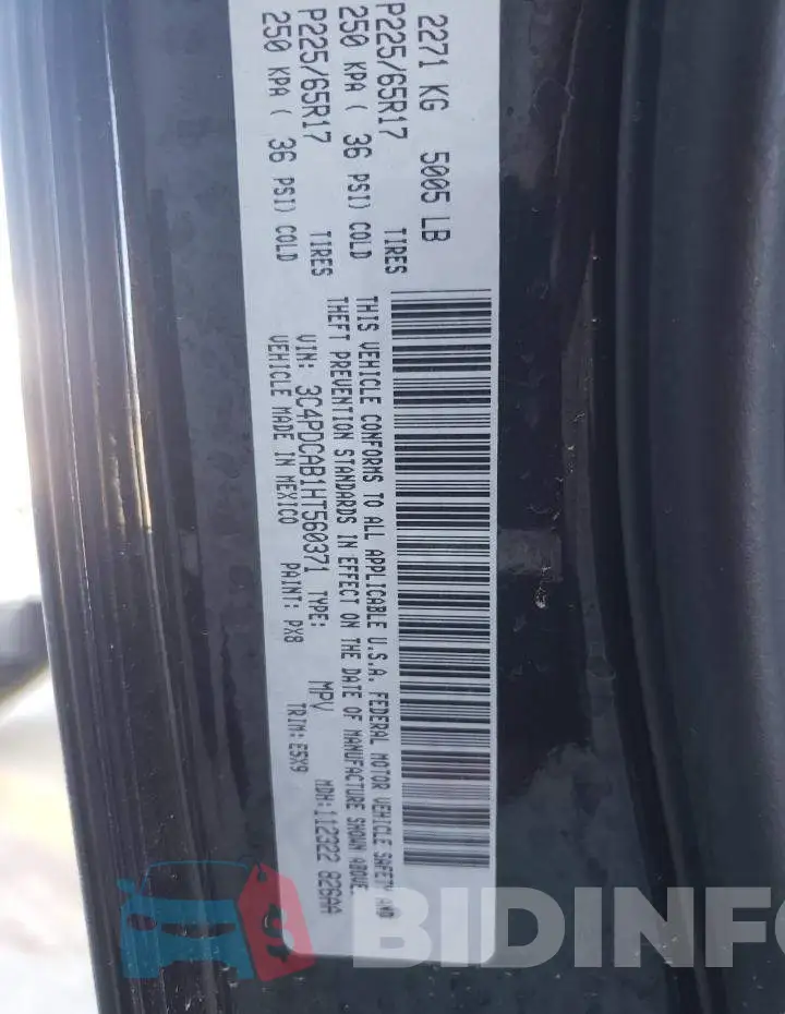 3C4PDCAB1HT560371 Photo# 10