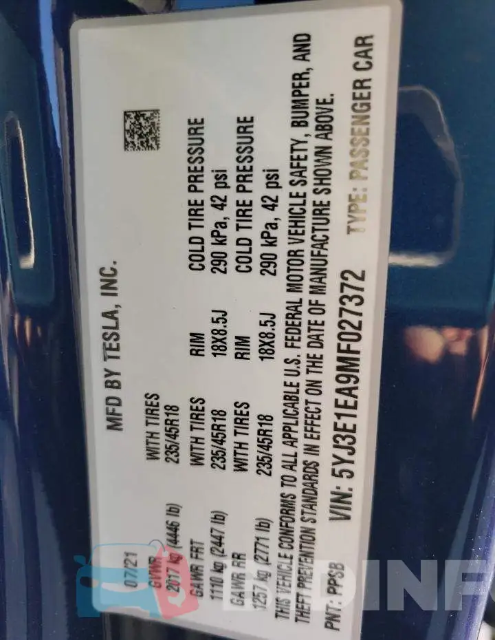 5YJ3E1EA9MF027372 Photo# 10