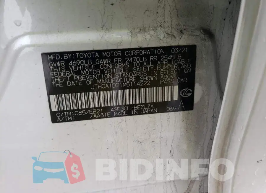 JTHCA1D21M5114222 Photo# 12