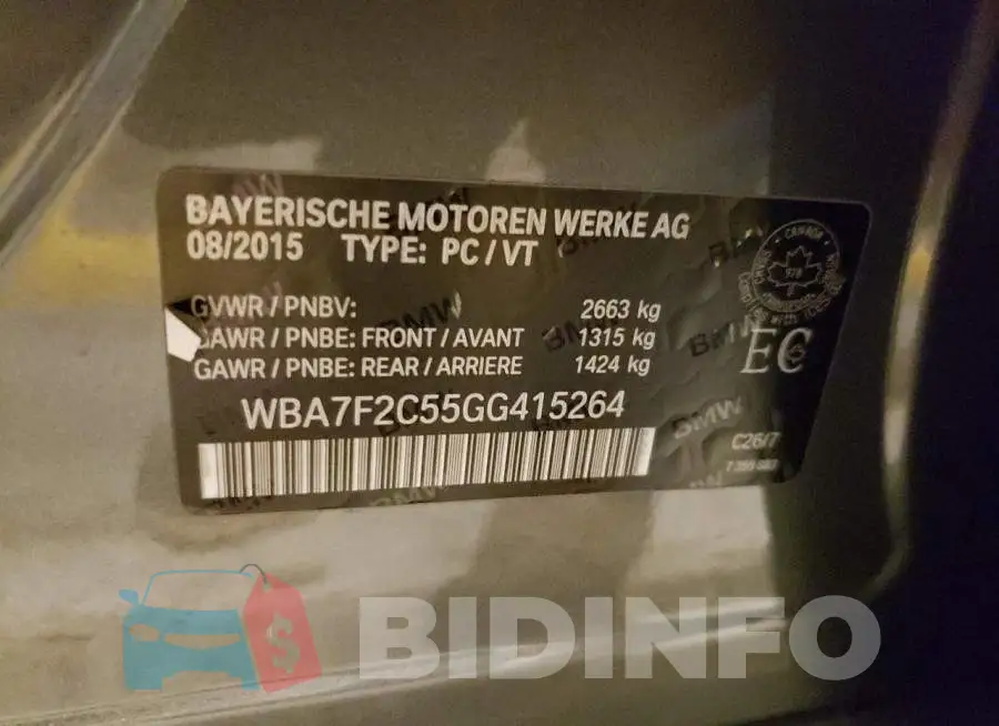 WBA7F2C55GG415264 Photo# 10