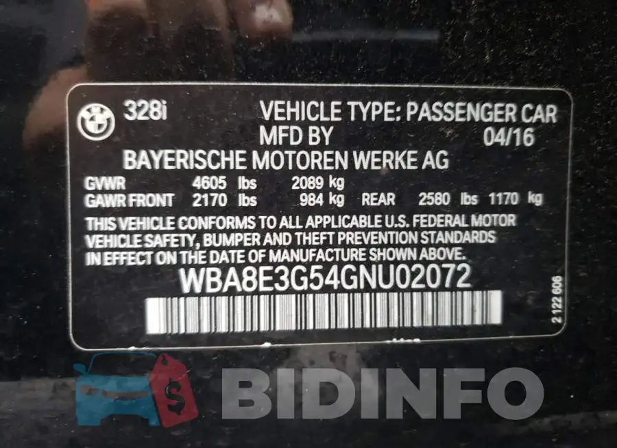 WBA8E3G54GNU02072 Photo# 10