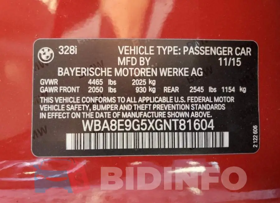 WBA8E9G5XGNT81604 Photo# 10