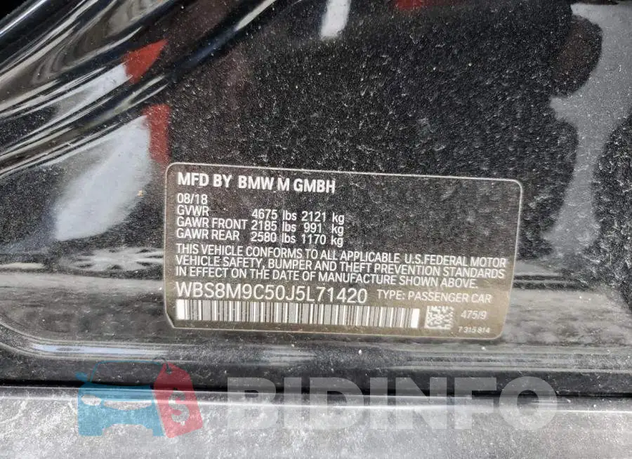 WBS8M9C50J5L71420 Photo# 10