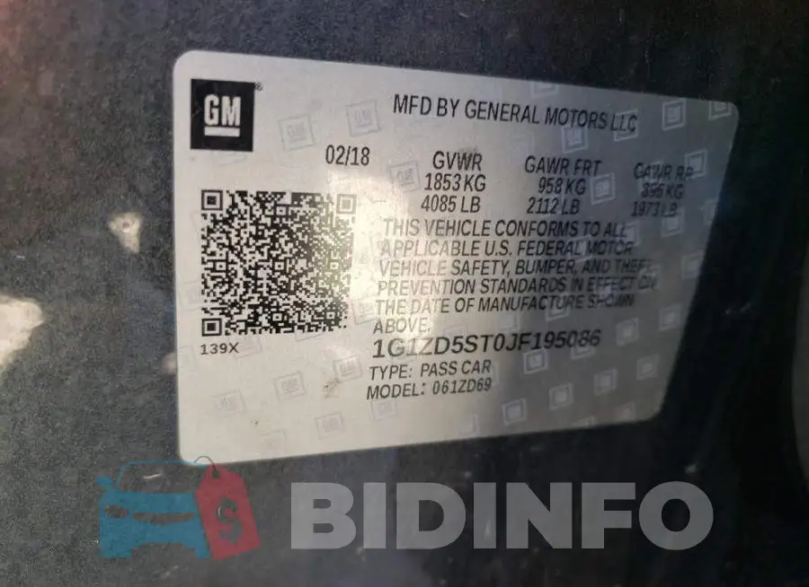 1G1ZD5ST0JF195086 Photo# 10