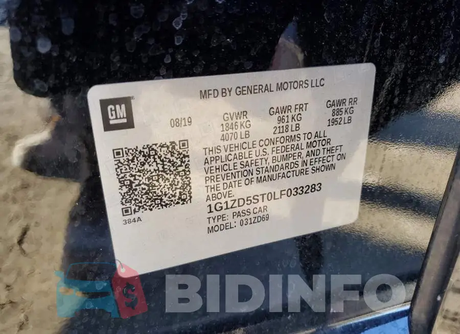 1G1ZD5ST0LF033283 Photo# 10