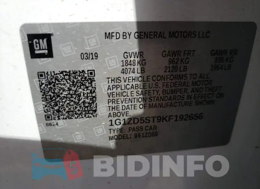 1G1ZD5ST9KF192656 Photo# 10